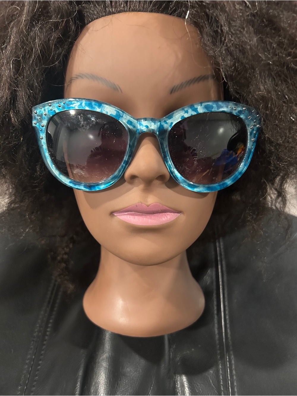 UNIONBAY Turquoise Patterned Women's Sunglasses with Rhinestone Detail